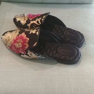 Birdies Phoebe Satin Floral Jacquard Slippers- 7.5